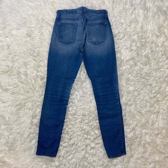 7 For All Mankind Womens The Ankle Skinny Jeans Size 26 Stretch - Picture 5 of 10